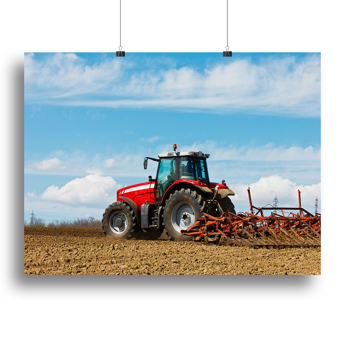 Tractor plowing the field Canvas Print or Poster - Canvas Art Rocks - 2
