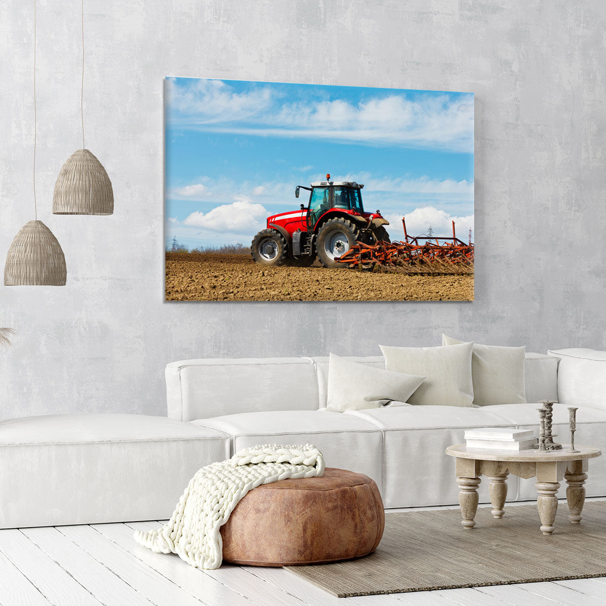 Tractor plowing the field Canvas Print or Poster - Canvas Art Rocks - 6