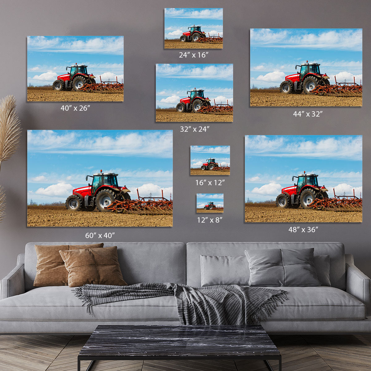 Tractor plowing the field Canvas Print or Poster - Canvas Art Rocks - 7