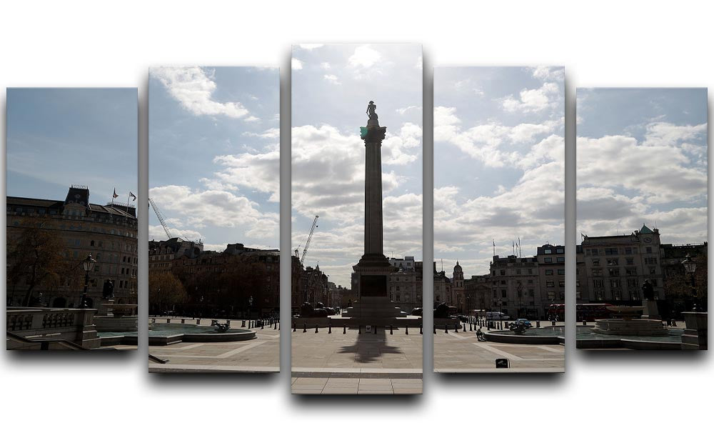 Trafalgar Square London under Lockdown 2020 5 Split Panel Canvas - Canvas Art Rocks - 1