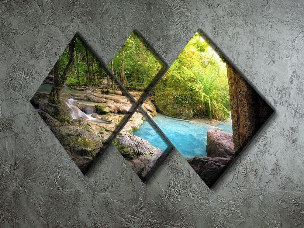 Tranquil and peaceful nature 4 Square Multi Panel Canvas  - Canvas Art Rocks - 2