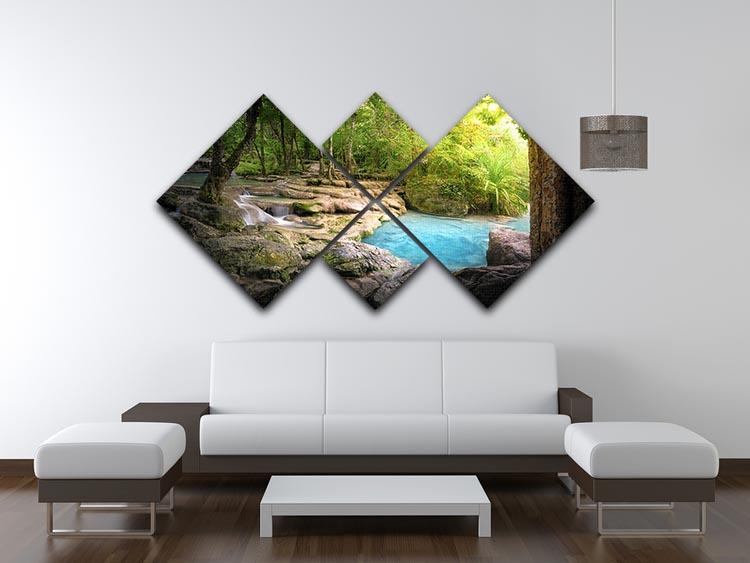 Tranquil and peaceful nature 4 Square Multi Panel Canvas  - Canvas Art Rocks - 3
