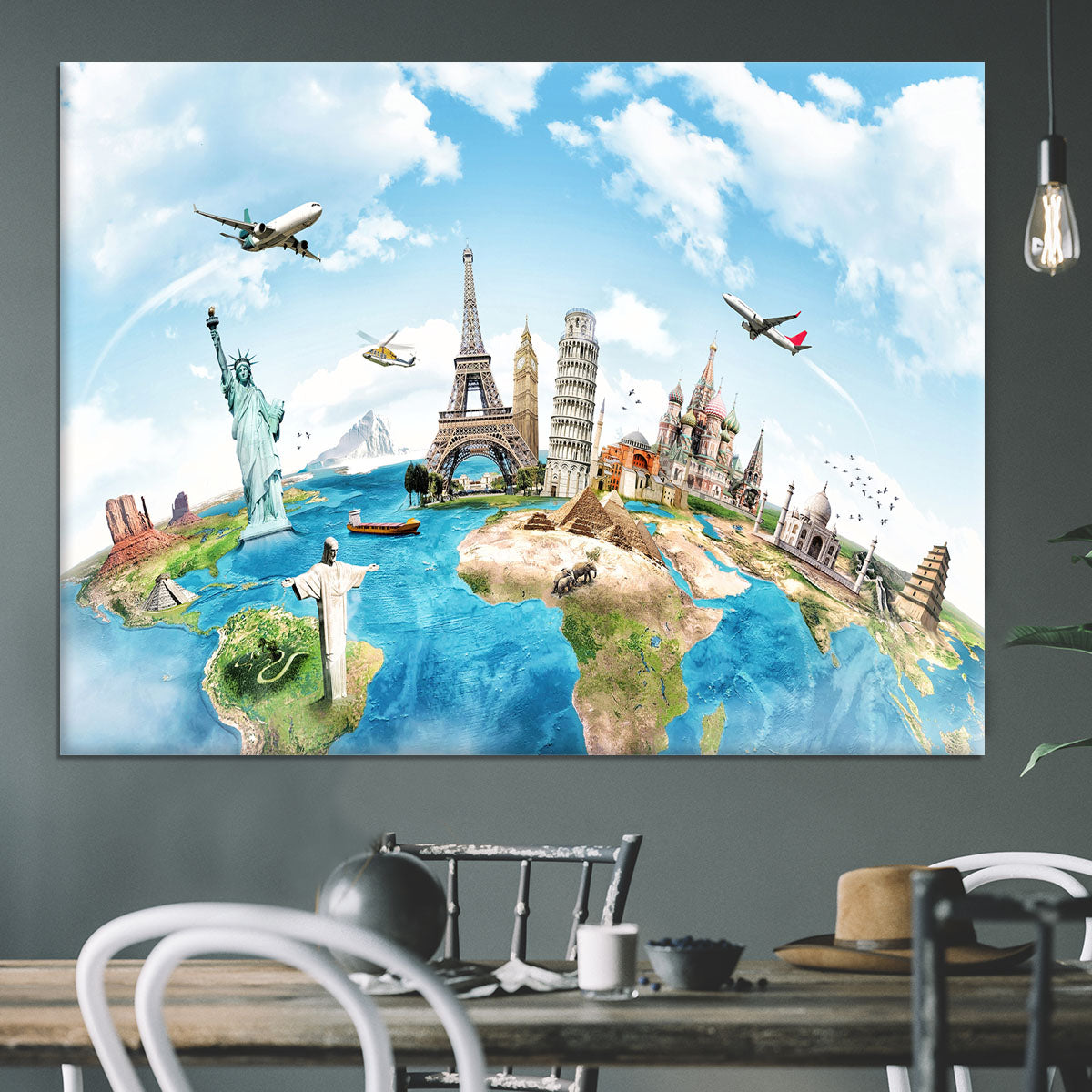 Travel the world Canvas Print or Poster - Canvas Art Rocks - 3