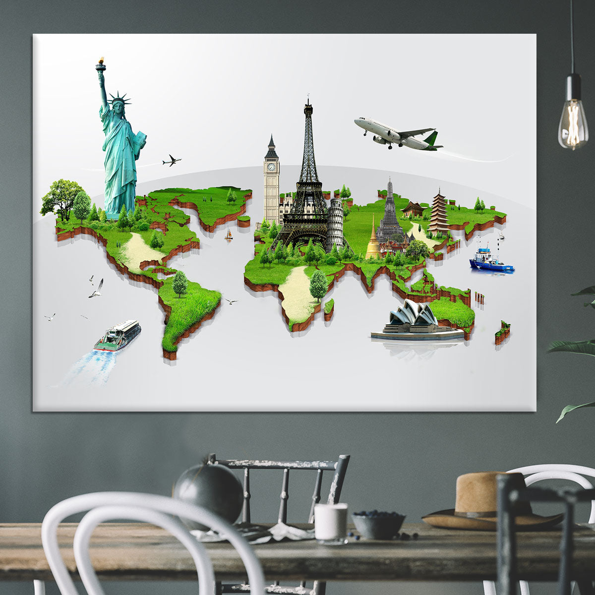 Travel the world concept Canvas Print or Poster - Canvas Art Rocks - 3