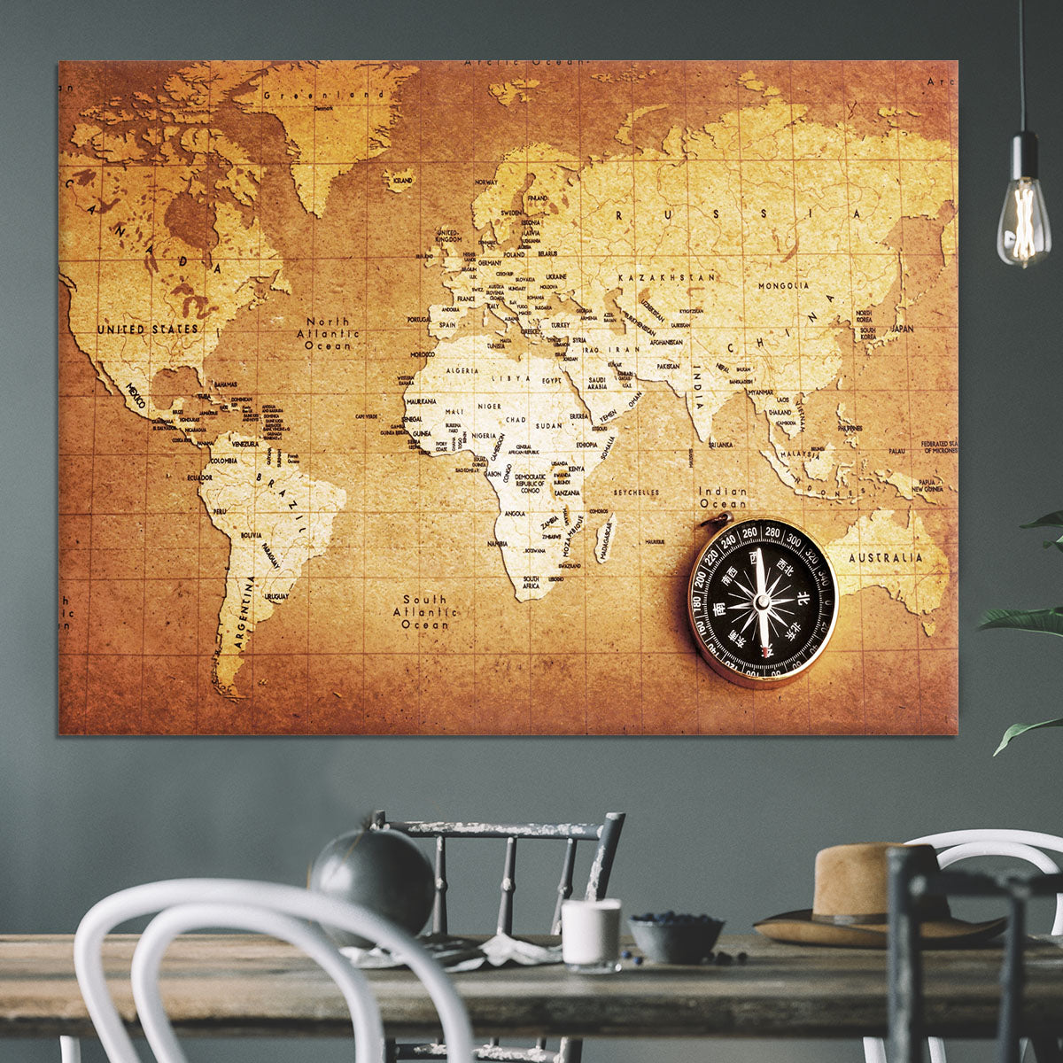 Treasure map background Canvas Print or Poster - Canvas Art Rocks - 3
