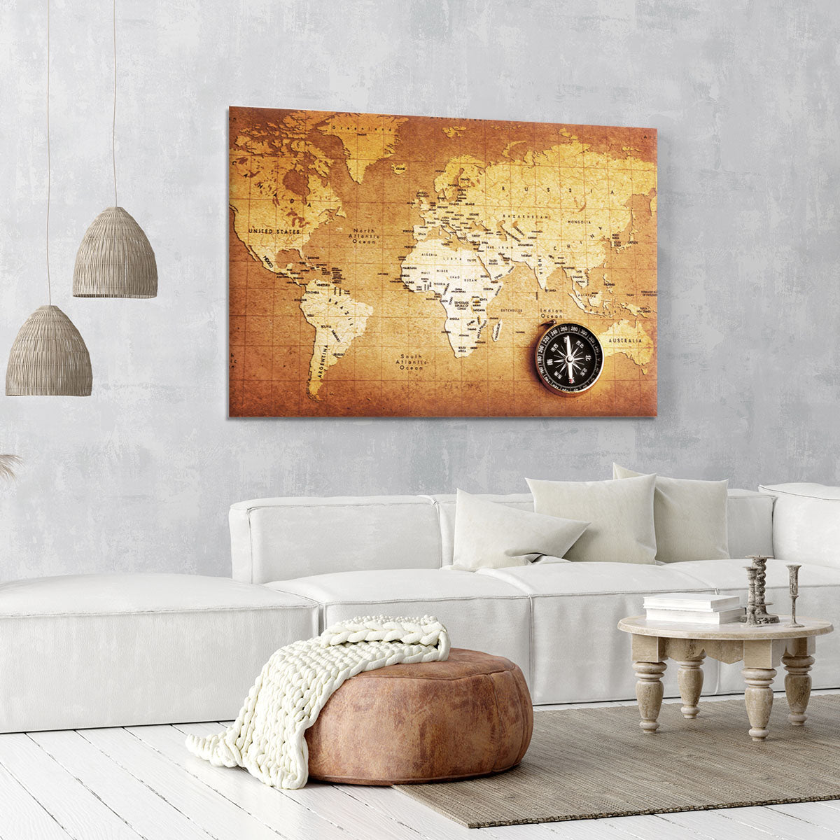 Treasure map background Canvas Print or Poster - Canvas Art Rocks - 6