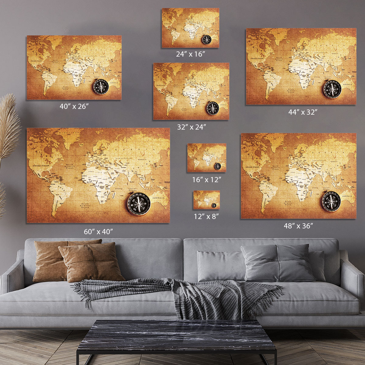 Treasure map background Canvas Print or Poster - Canvas Art Rocks - 7