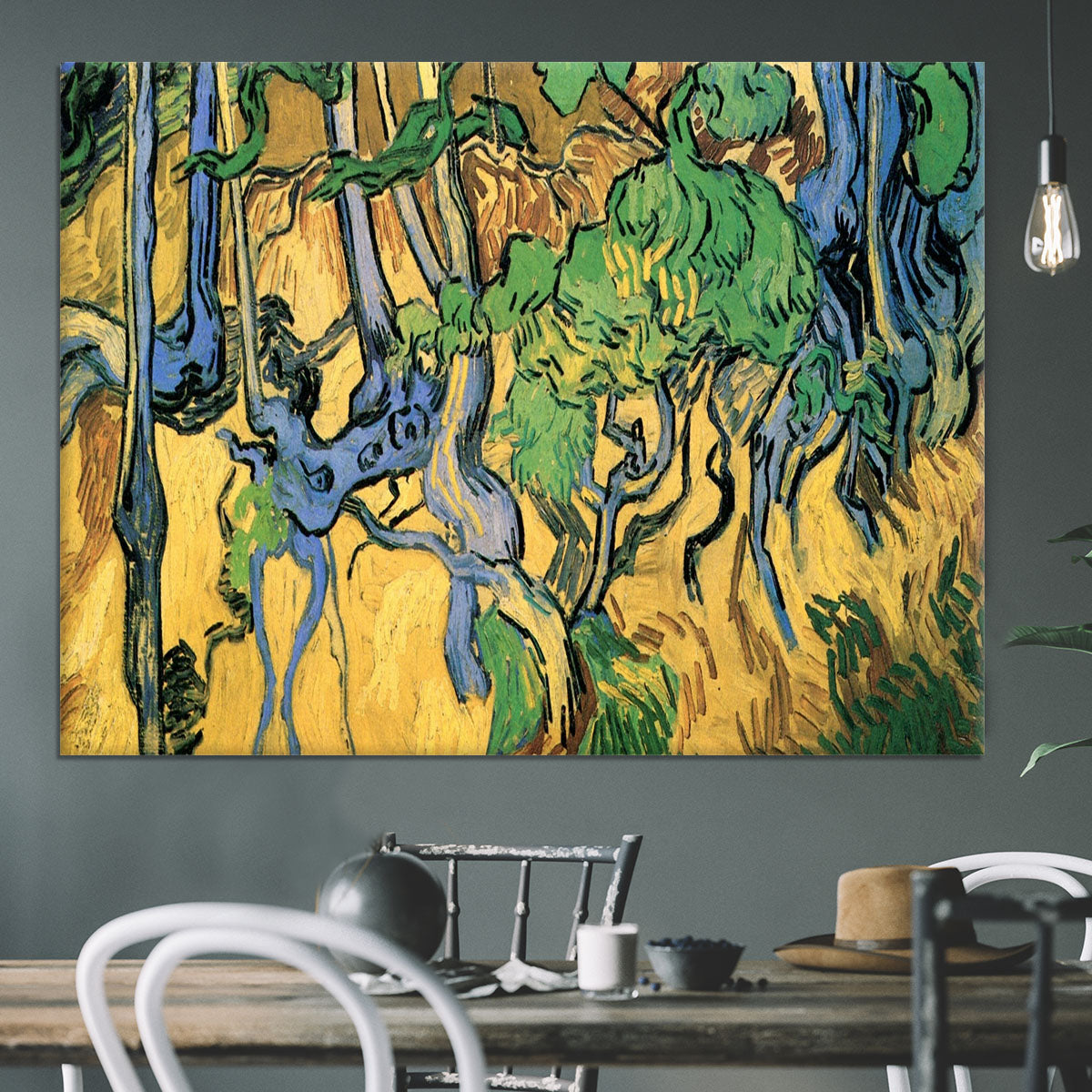 Tree Roots and Trunks by Van Gogh Canvas Print or Poster - Canvas Art Rocks - 3