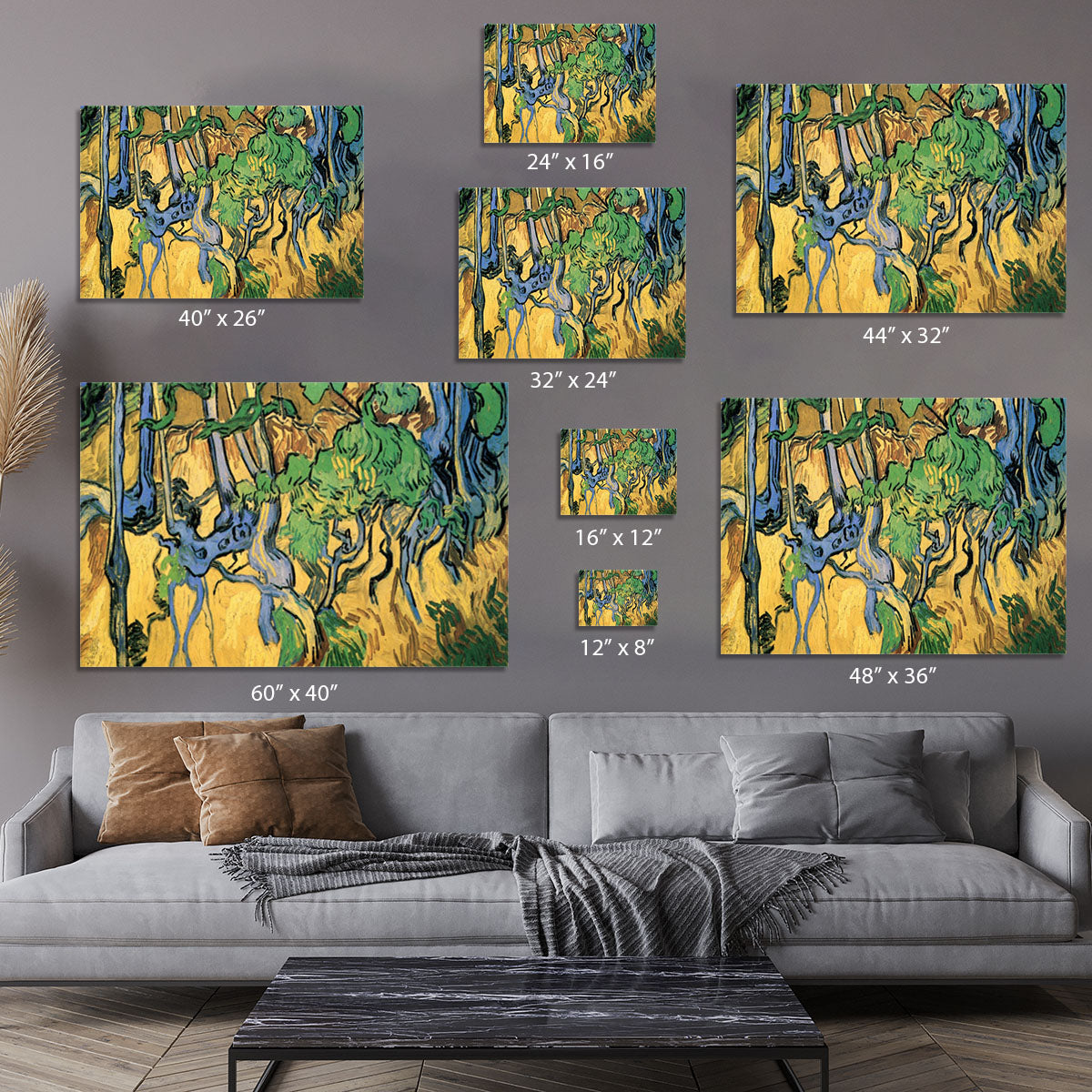 Tree Roots and Trunks by Van Gogh Canvas Print or Poster - Canvas Art Rocks - 7
