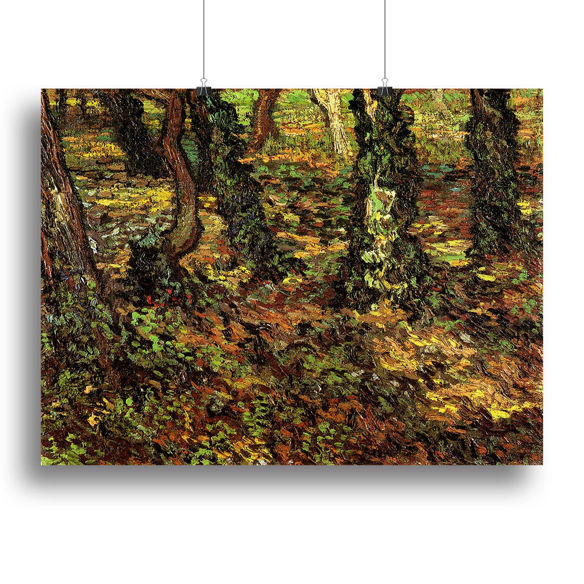 Tree Trunks with Ivy by Van Gogh Canvas Print or Poster - Canvas Art Rocks - 2