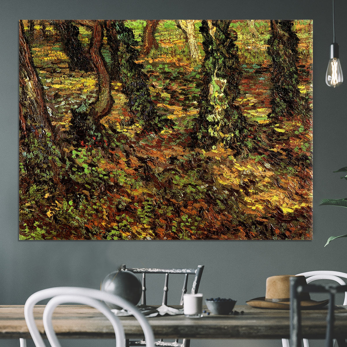 Tree Trunks with Ivy by Van Gogh Canvas Print or Poster - Canvas Art Rocks - 3
