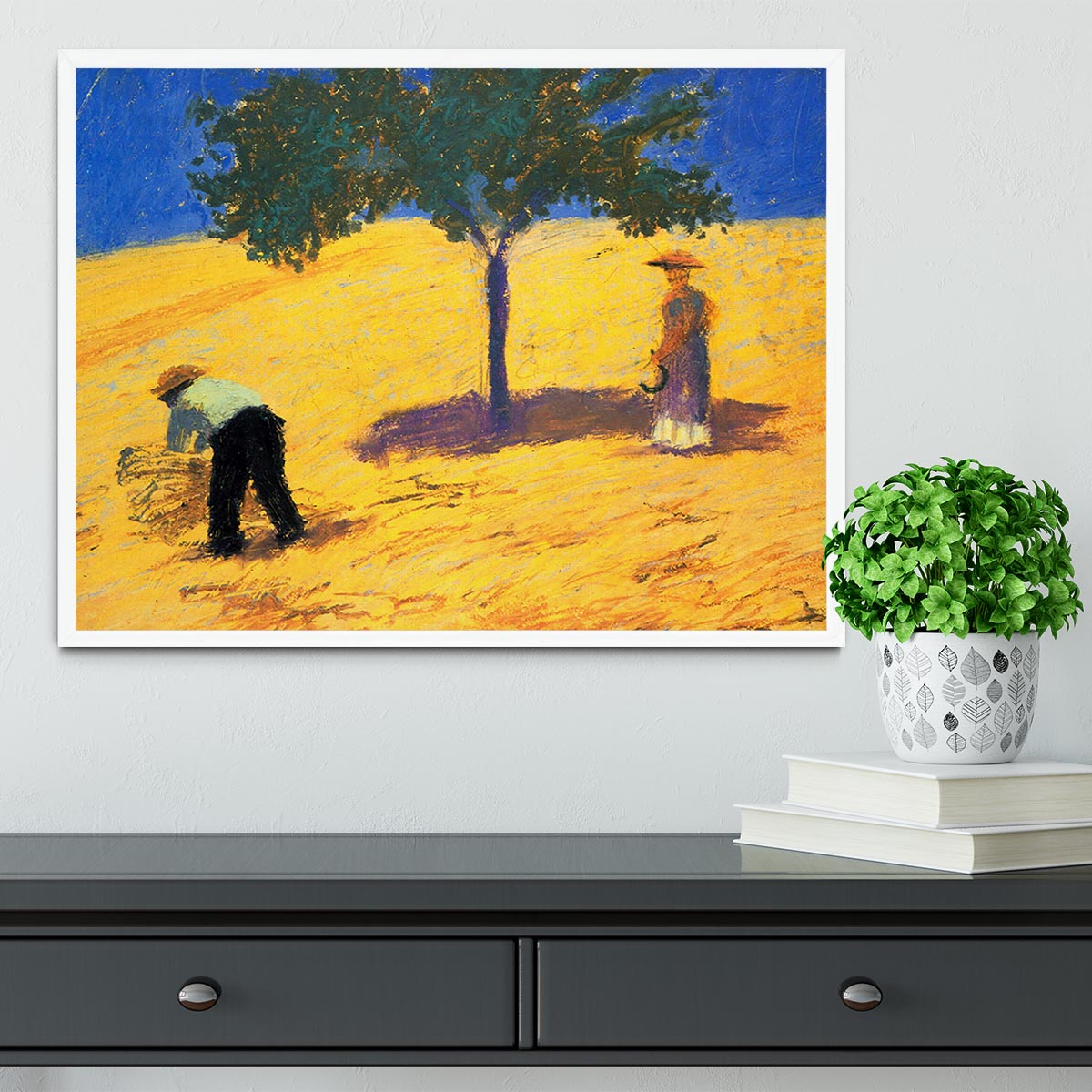 Tree in Cornfeld by Macke Framed Print - Canvas Art Rocks -6