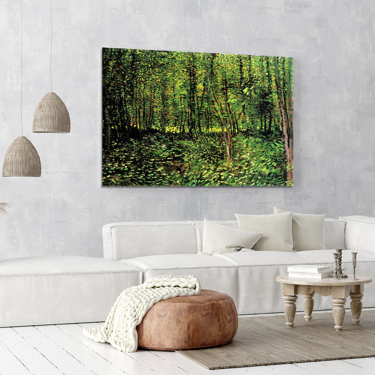 Trees and Undergrowth 2 by Van Gogh Canvas Print or Poster - Canvas Art Rocks - 6