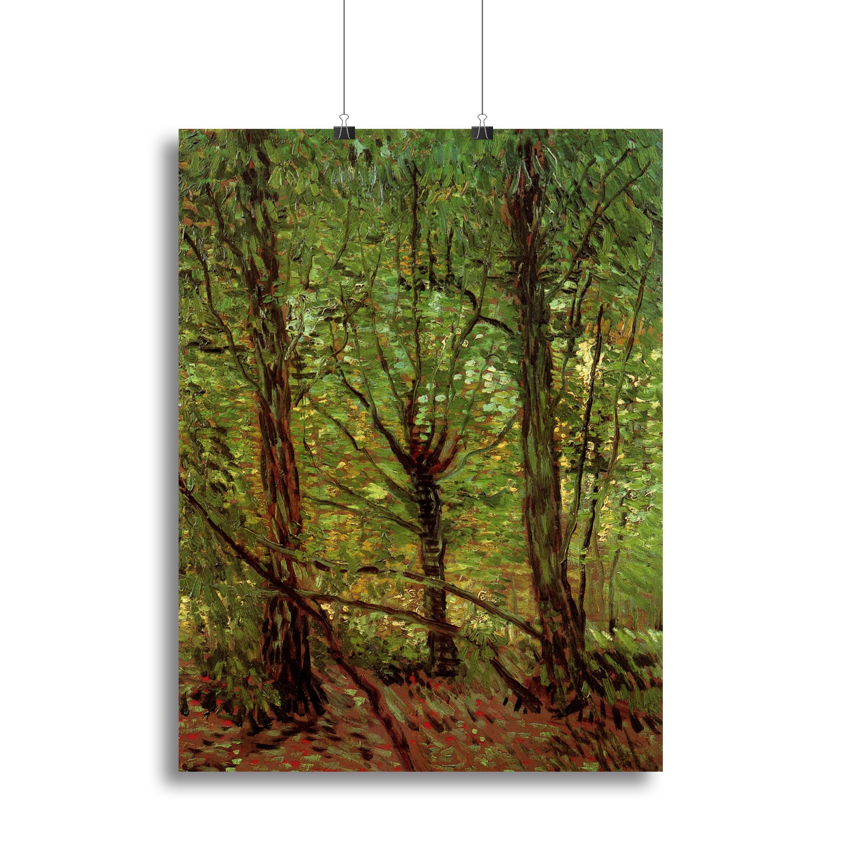 Trees and Undergrowth by Van Gogh Canvas Print or Poster - Canvas Art Rocks - 2