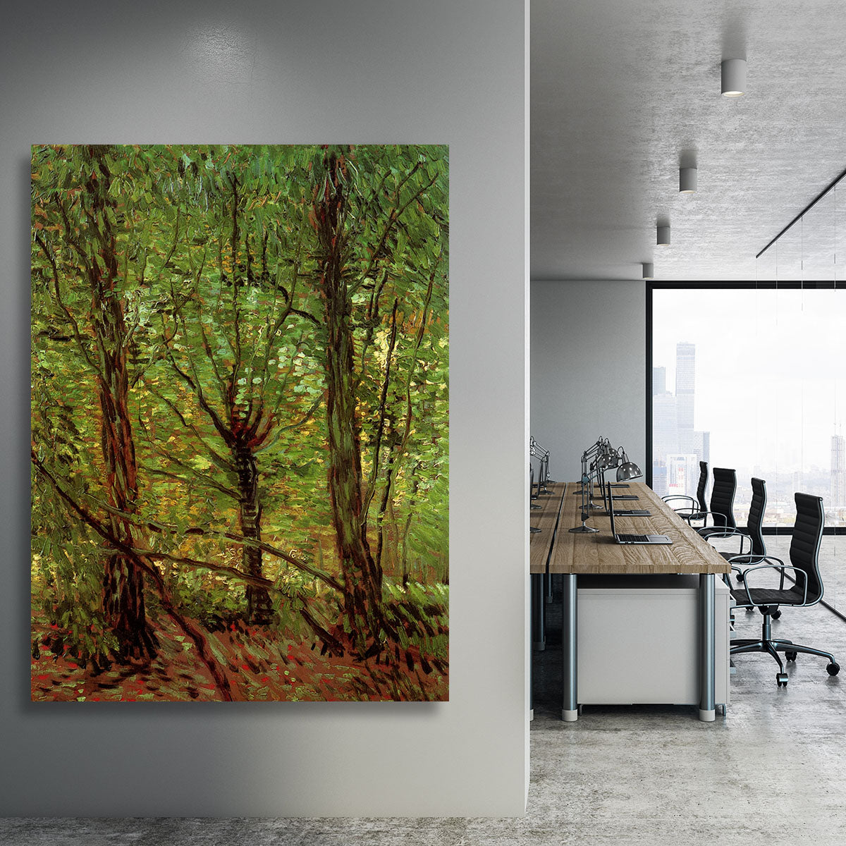 Trees and Undergrowth by Van Gogh Canvas Print or Poster - Canvas Art Rocks - 3