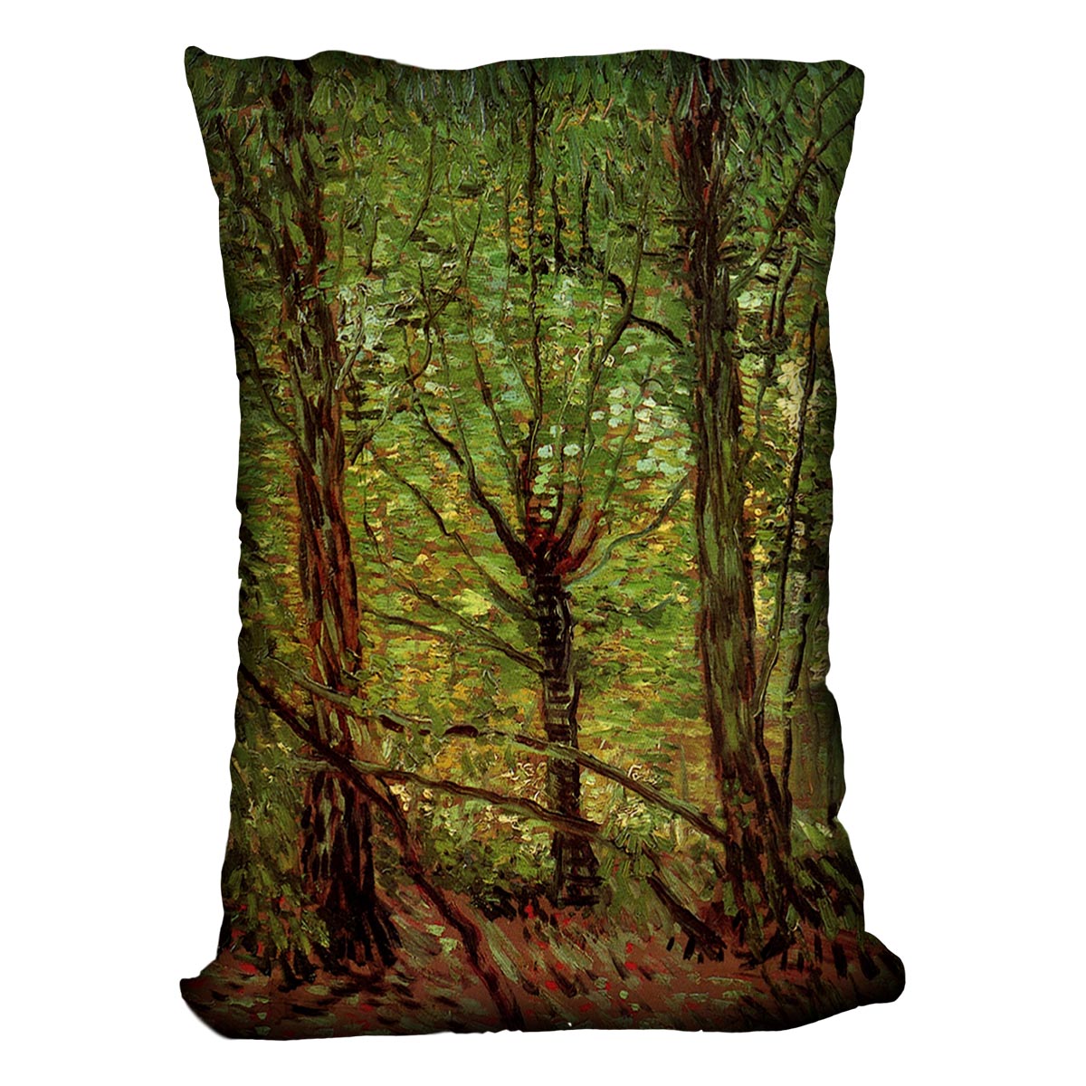 Trees and Undergrowth by Van Gogh Cushion
