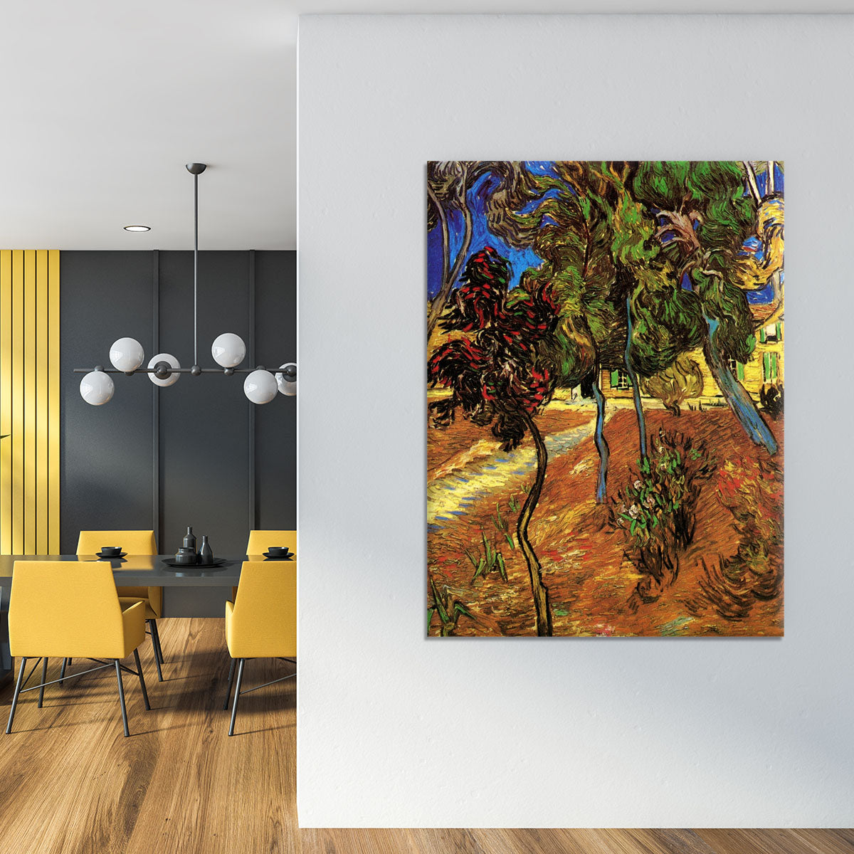 Trees in the Garden of Saint-Paul Hospital 2 by Van Gogh Canvas Print or Poster - Canvas Art Rocks - 4