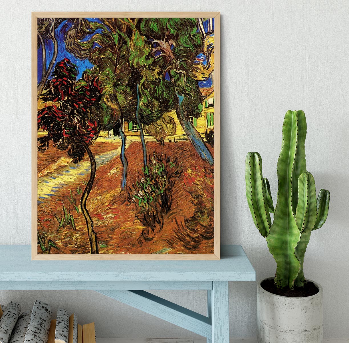 Trees in the Garden of Saint-Paul Hospital 2 by Van Gogh Framed Print - Canvas Art Rocks - 4
