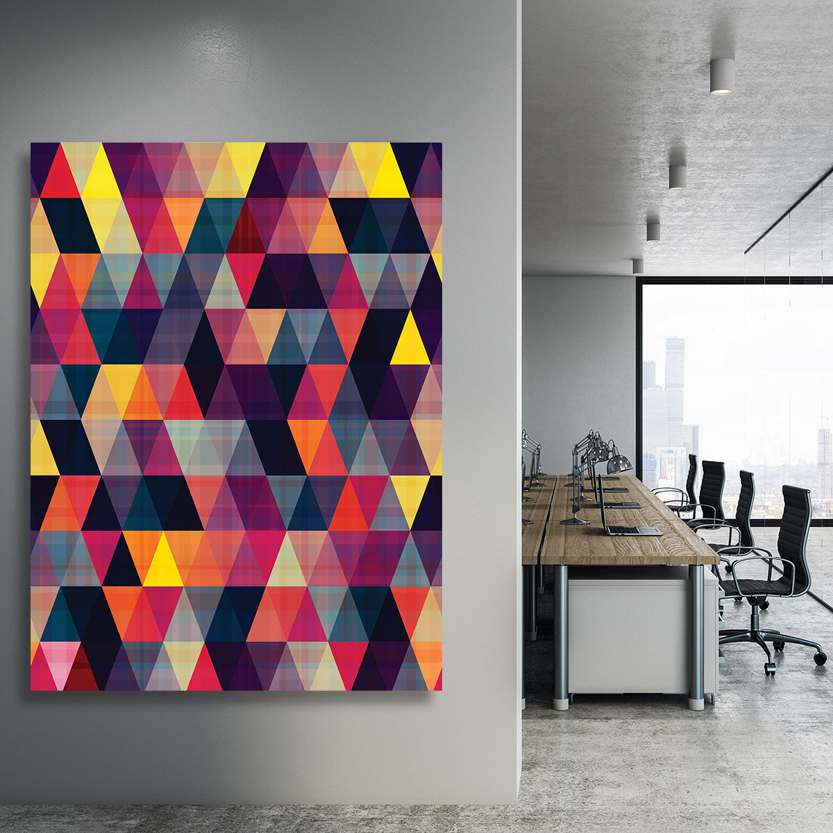 Triangle background texture Canvas Print or Poster - Canvas Art Rocks - 3