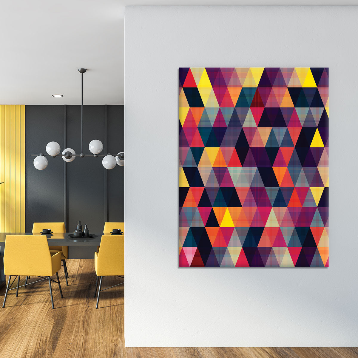 Triangle background texture Canvas Print or Poster - Canvas Art Rocks - 4