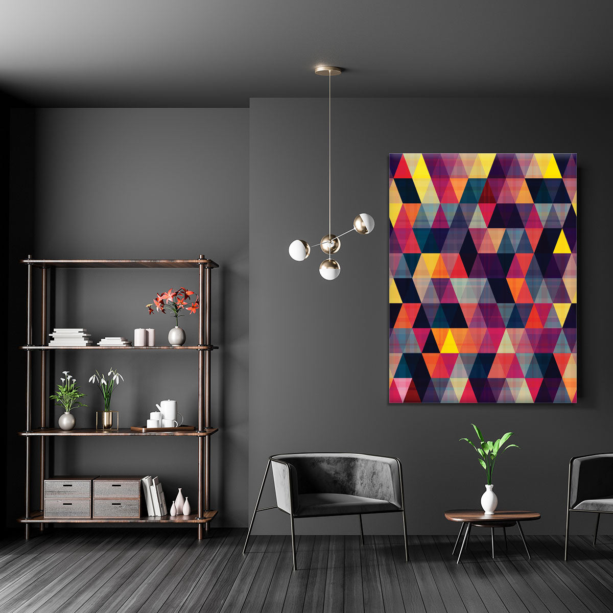 Triangle background texture Canvas Print or Poster - Canvas Art Rocks - 5