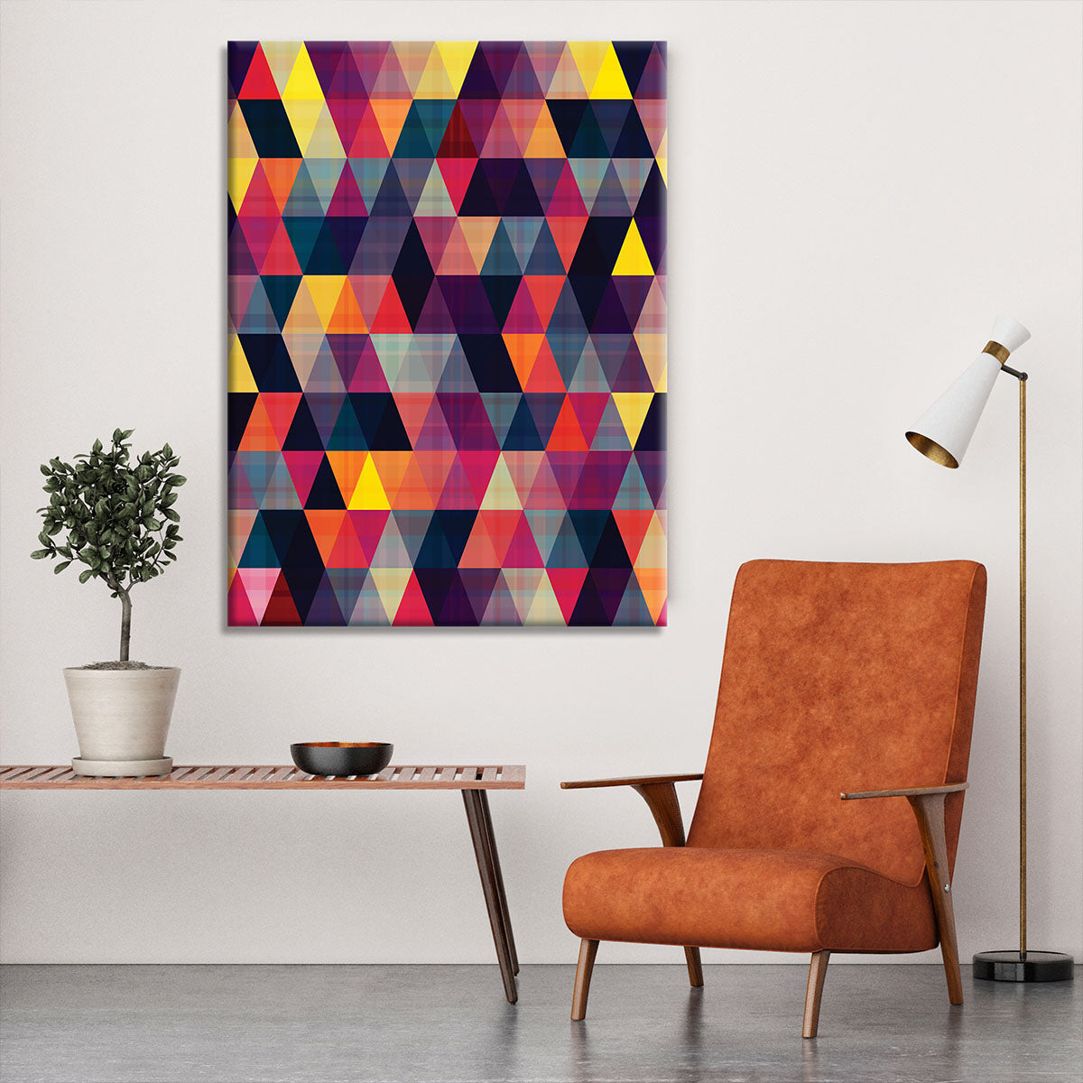 Triangle background texture Canvas Print or Poster - Canvas Art Rocks - 6