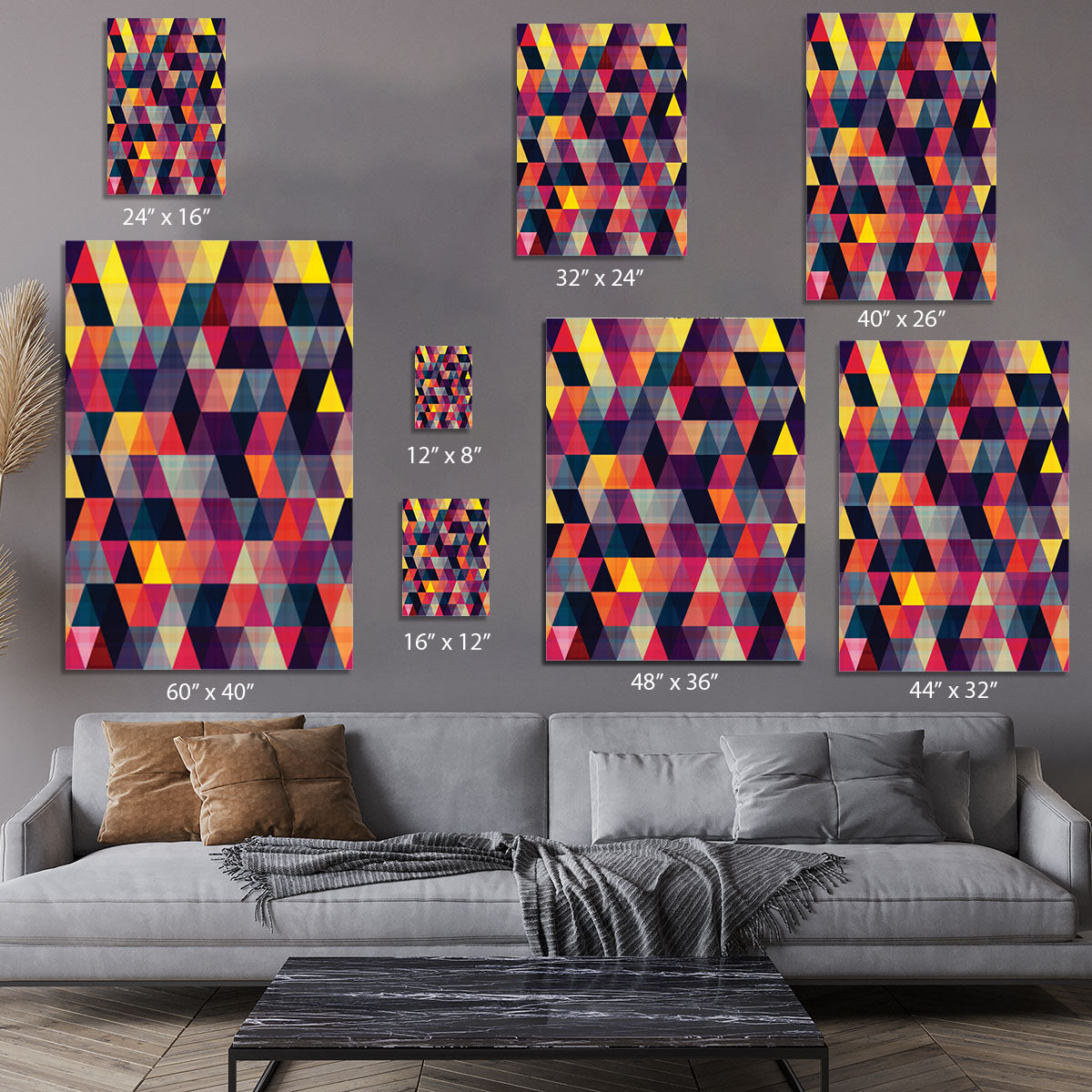 Triangle background texture Canvas Print or Poster - Canvas Art Rocks - 7
