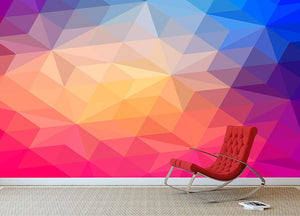 Triangles pattern of geometric shapes Wall Mural Wallpaper - Canvas Art Rocks - 2