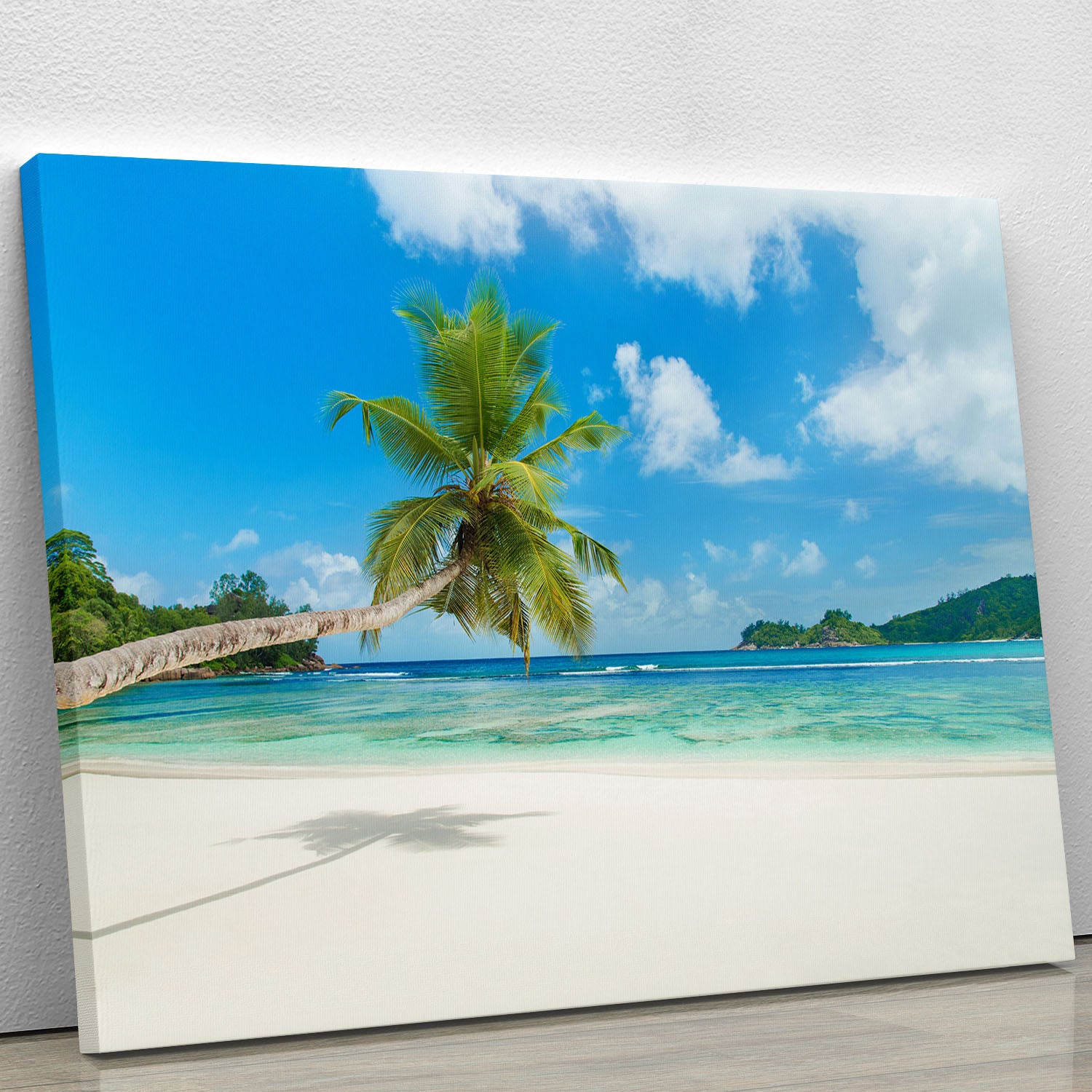 Tropical beach Baie Lazare Canvas Print or Poster - Canvas Art Rocks - 1