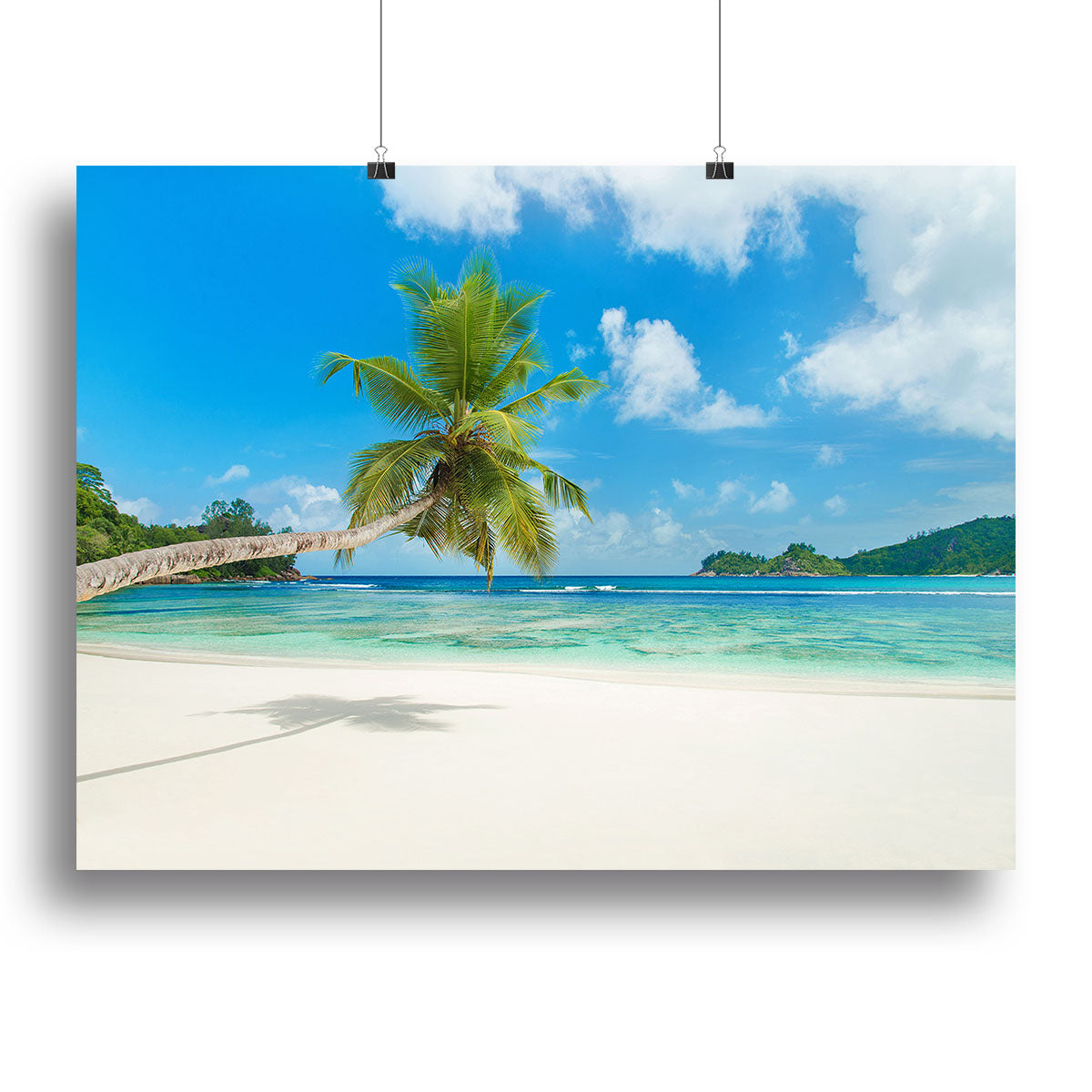 Tropical beach Baie Lazare Canvas Print or Poster - Canvas Art Rocks - 2