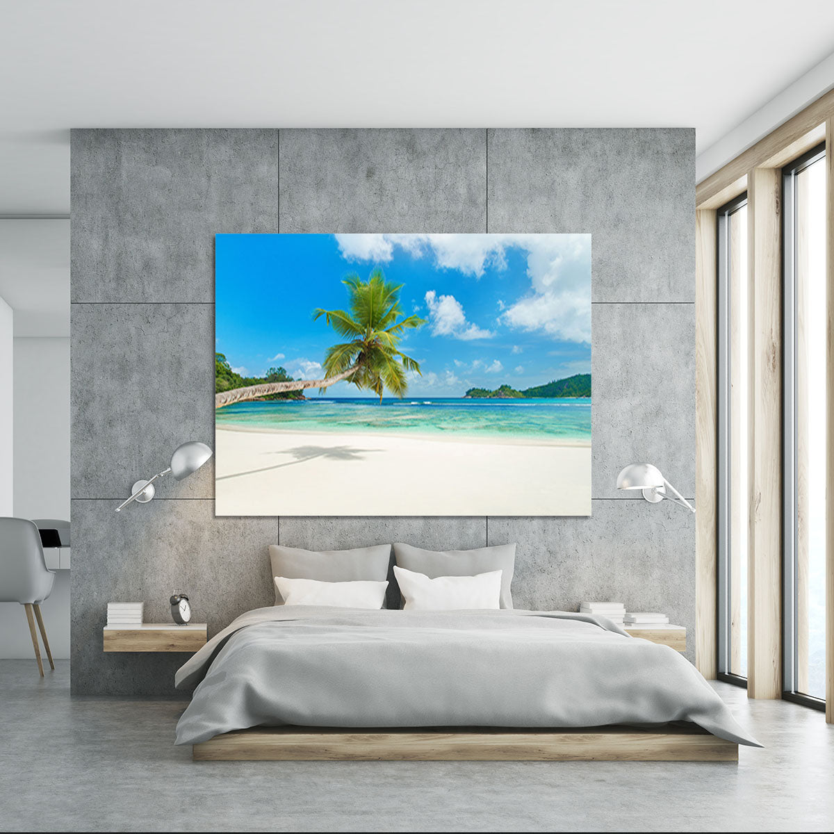 Tropical beach Baie Lazare Canvas Print or Poster - Canvas Art Rocks - 5