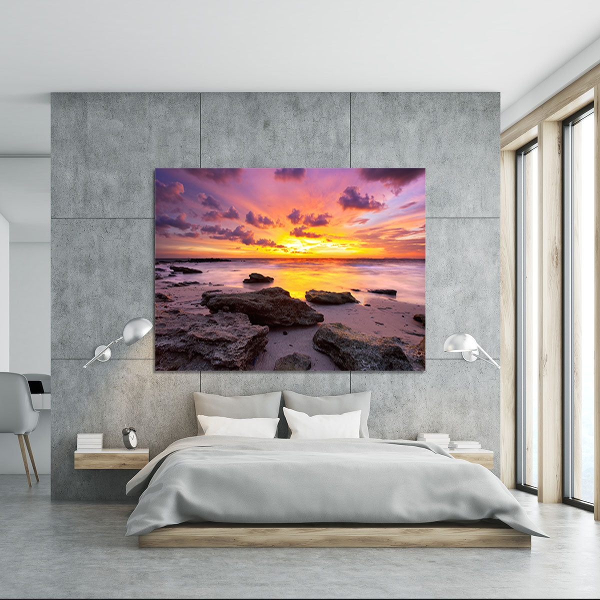 Tropical beach at beautiful sunset Canvas Print or Poster - Canvas Art Rocks - 5