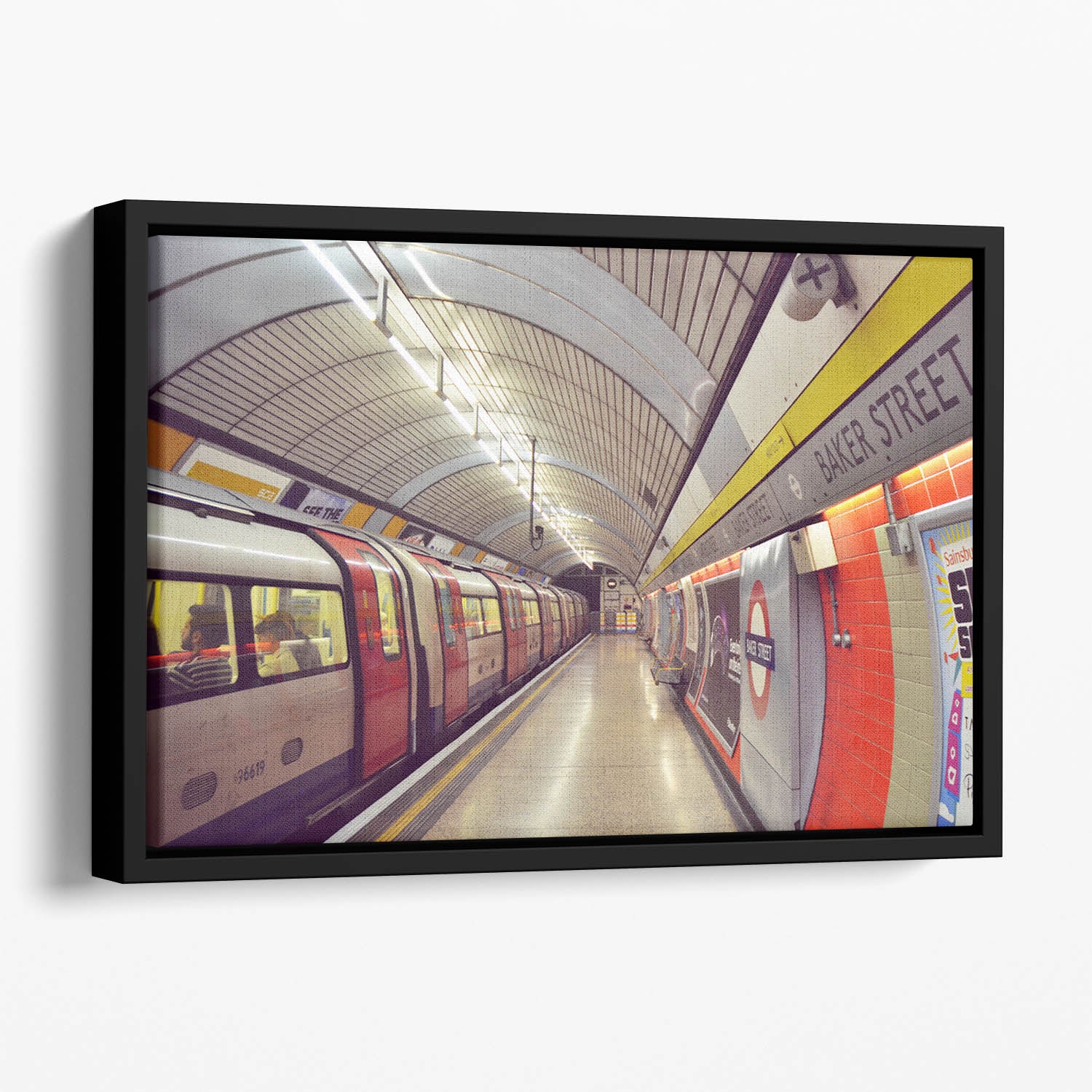 Tube Floating Framed Canvas