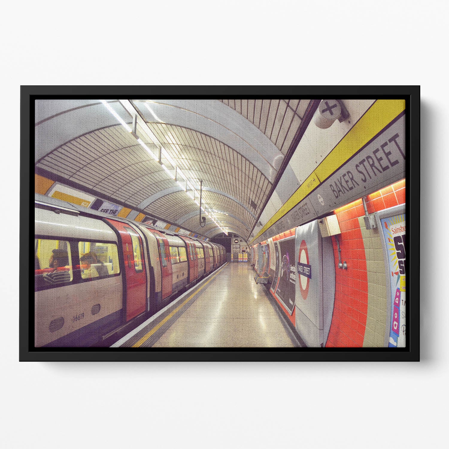 Tube Floating Framed Canvas