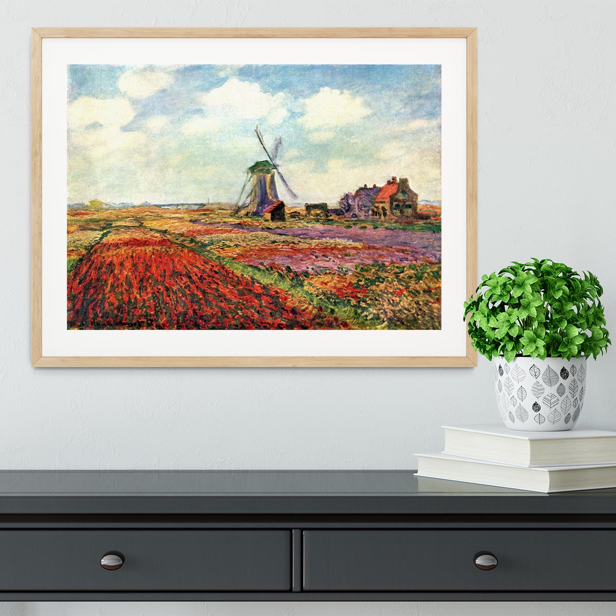 Tulips of Holland by Monet Framed Print - Canvas Art Rocks - 3