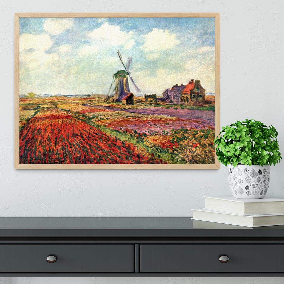 Tulips of Holland by Monet Framed Print - Canvas Art Rocks - 4
