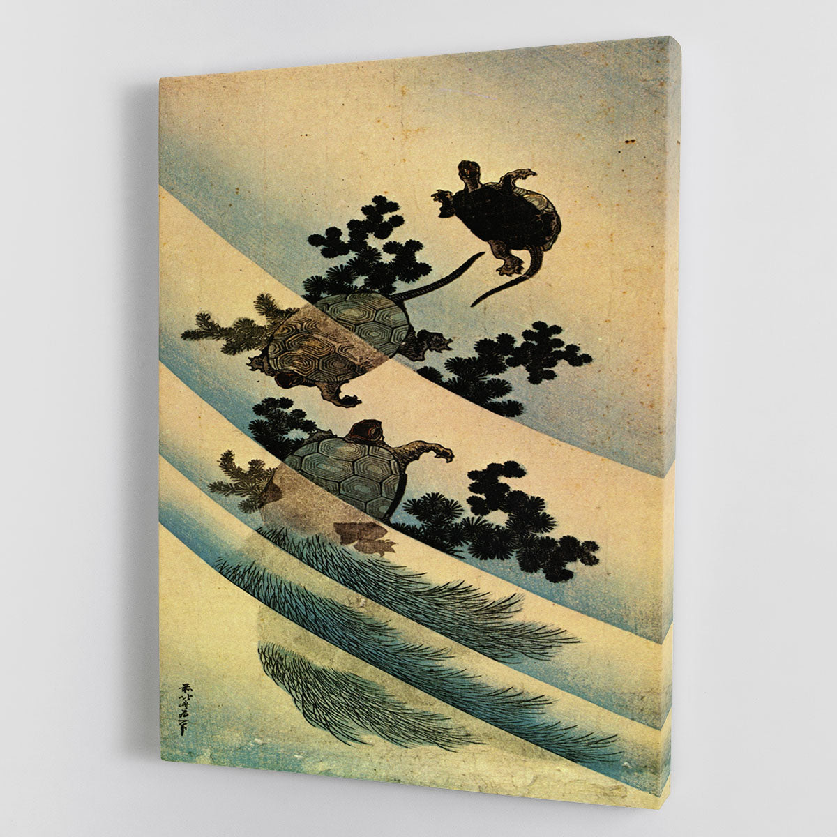 Turtles by Hokusai Canvas Print or Poster - Canvas Art Rocks - 1