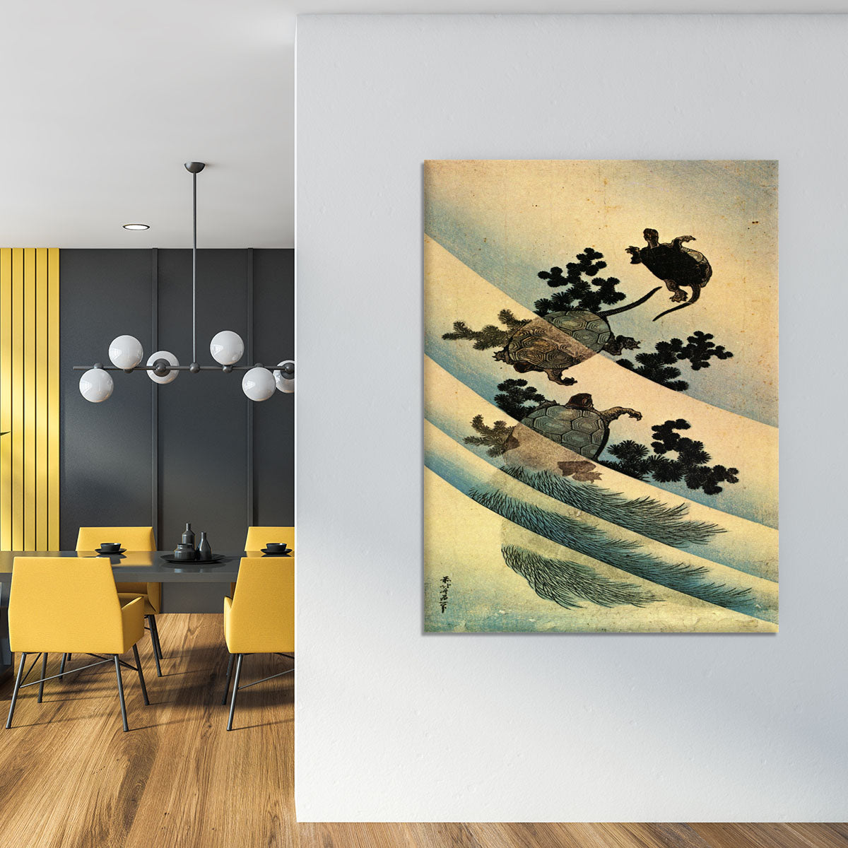 Turtles by Hokusai Canvas Print or Poster - Canvas Art Rocks - 4