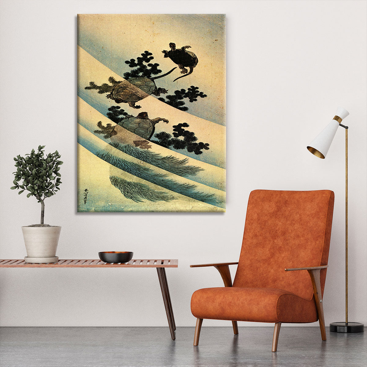 Turtles by Hokusai Canvas Print or Poster - Canvas Art Rocks - 6