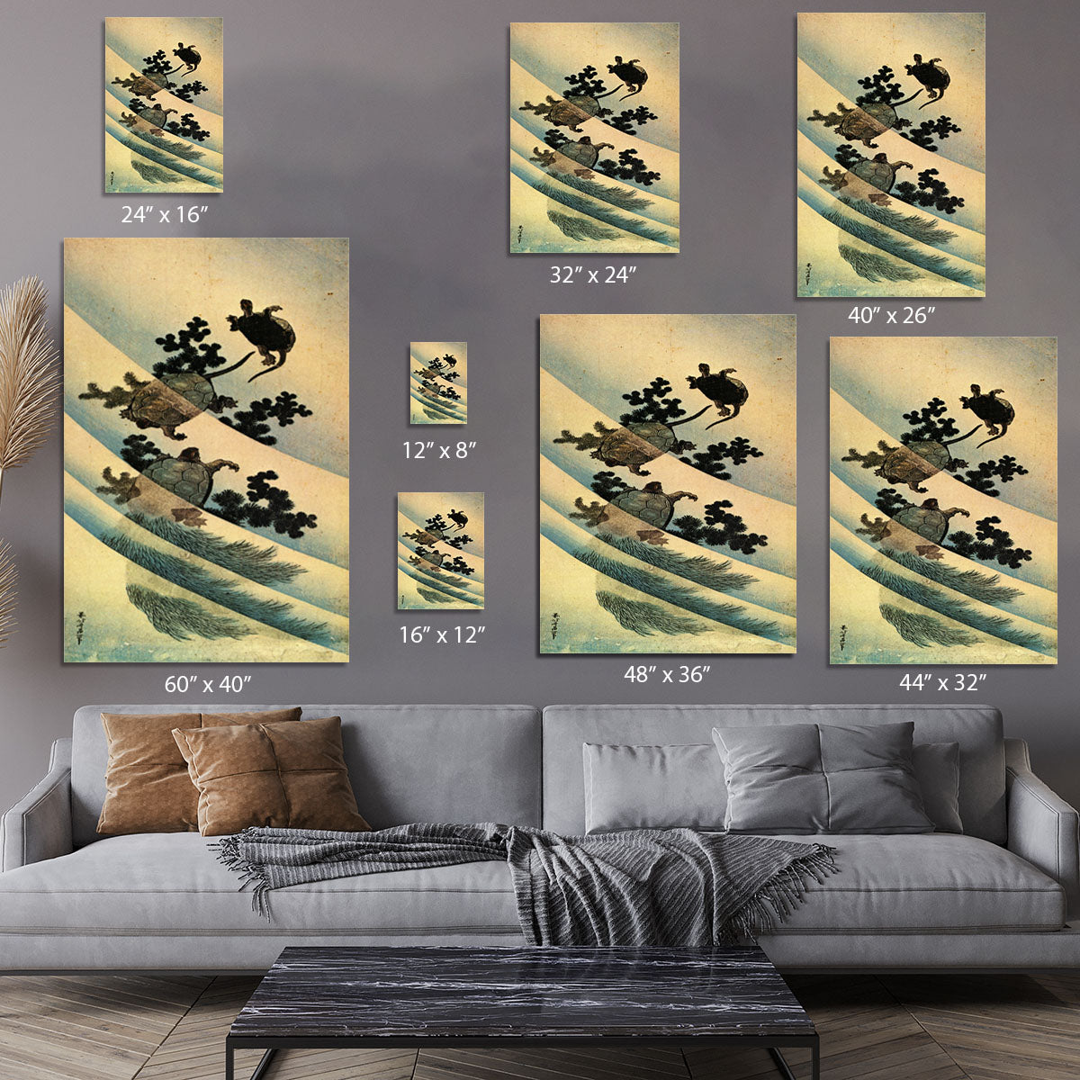 Turtles by Hokusai Canvas Print or Poster - Canvas Art Rocks - 7