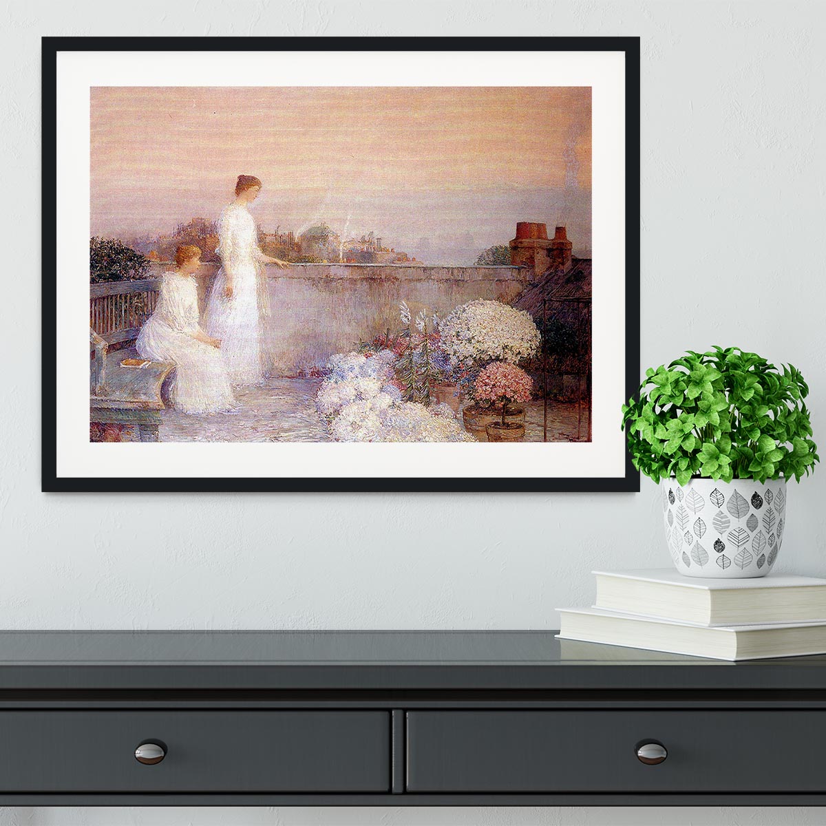 Twilight by Hassam Framed Print - Canvas Art Rocks - 1