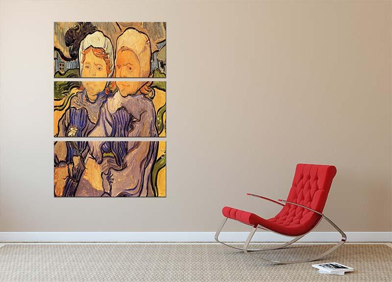 Two Children by Van Gogh 3 Split Panel Canvas Print - Canvas Art Rocks - 2