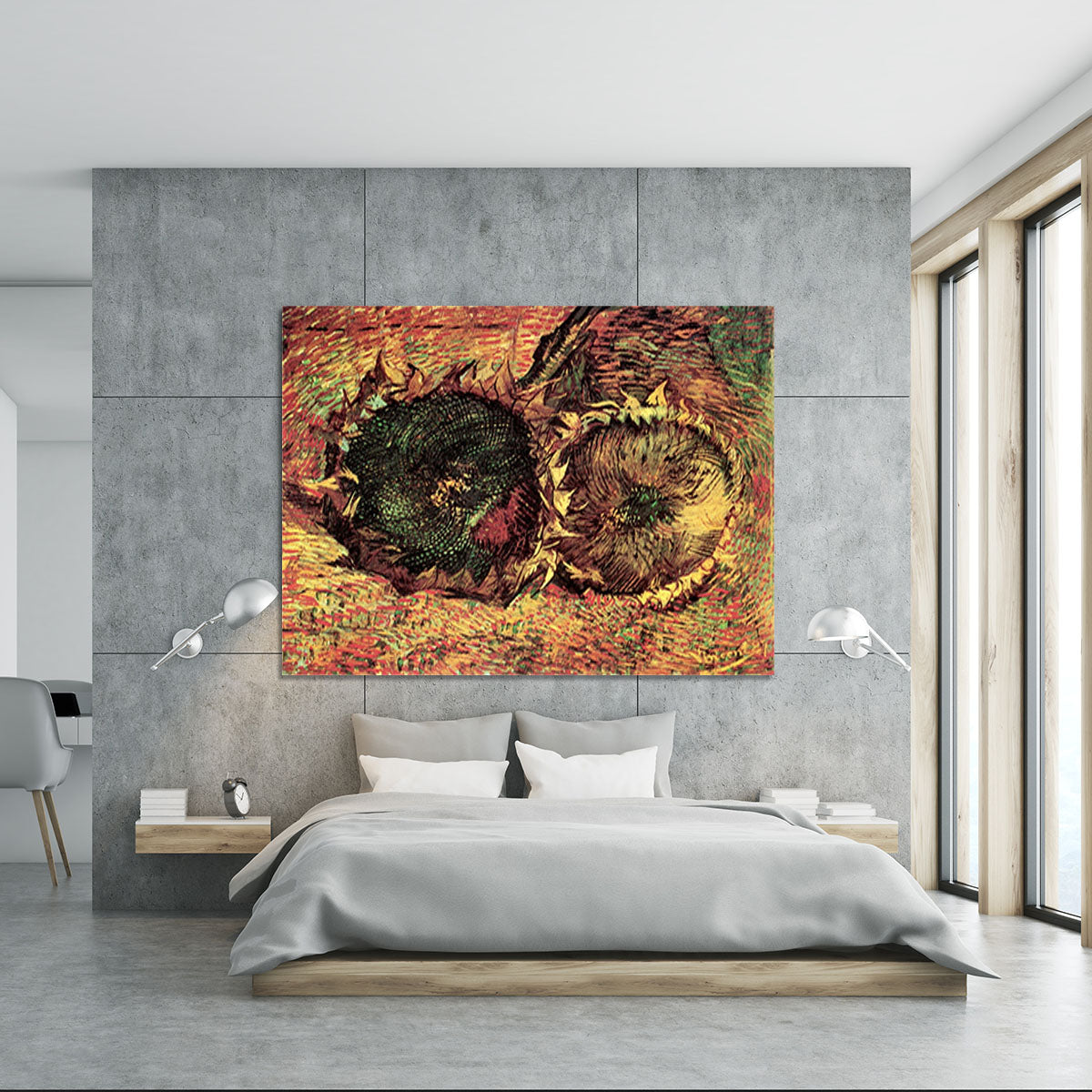 Two Cut Sunflowers 2 by Van Gogh Canvas Print or Poster - Canvas Art Rocks - 5