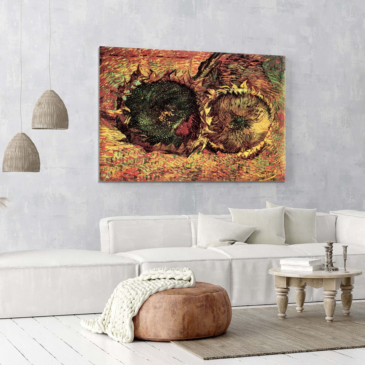 Two Cut Sunflowers 2 by Van Gogh Canvas Print or Poster - Canvas Art Rocks - 6