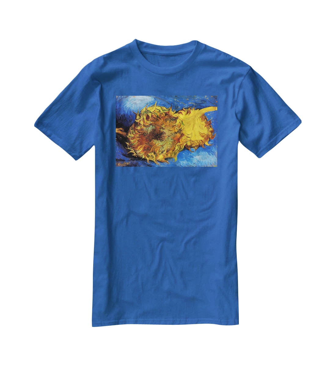 Two Cut Sunflowers 3 by Van Gogh T-Shirt - Canvas Art Rocks - 2