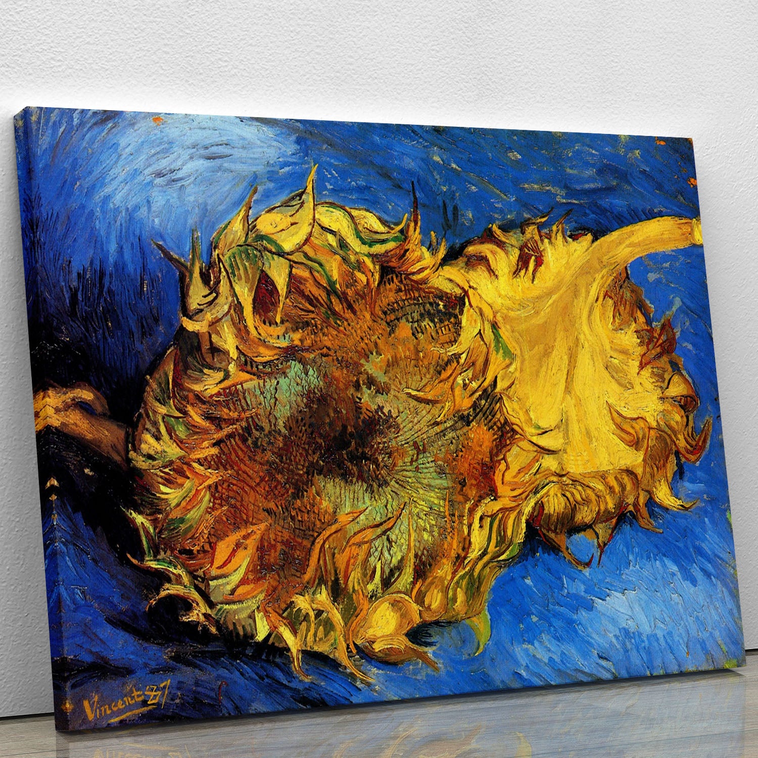 Two Cut Sunflowers 3 by Van Gogh Canvas Print or Poster - Canvas Art Rocks - 1