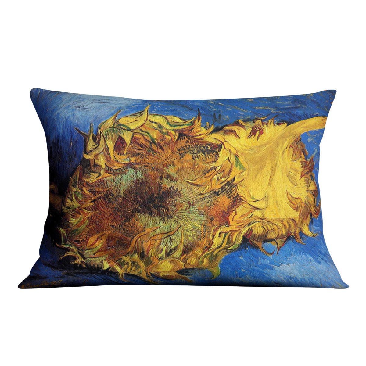 Two Cut Sunflowers 3 by Van Gogh Cushion