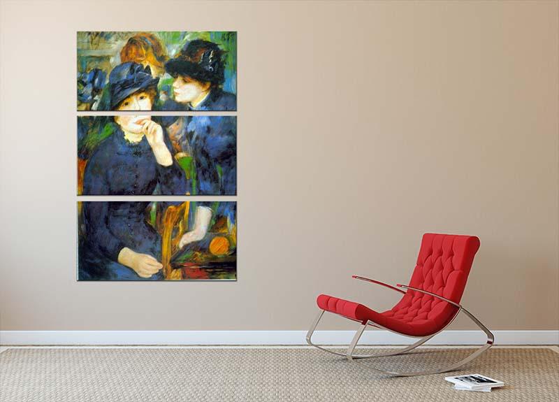 Two Girls by Renoir 3 Split Panel Canvas Print - Canvas Art Rocks - 2