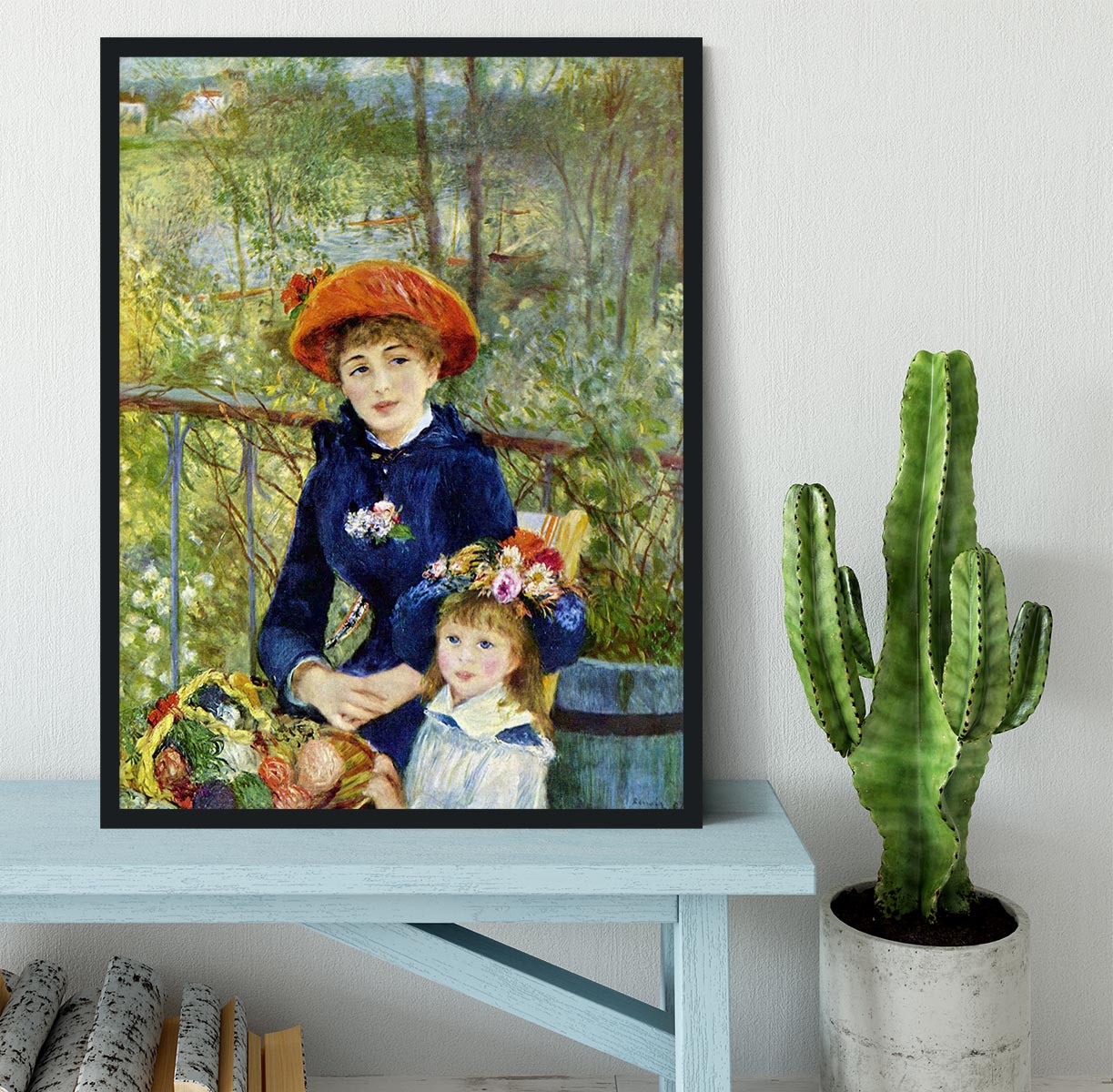 Two Sisters On The Terrace by Renoir Framed Print - Canvas Art Rocks - 2