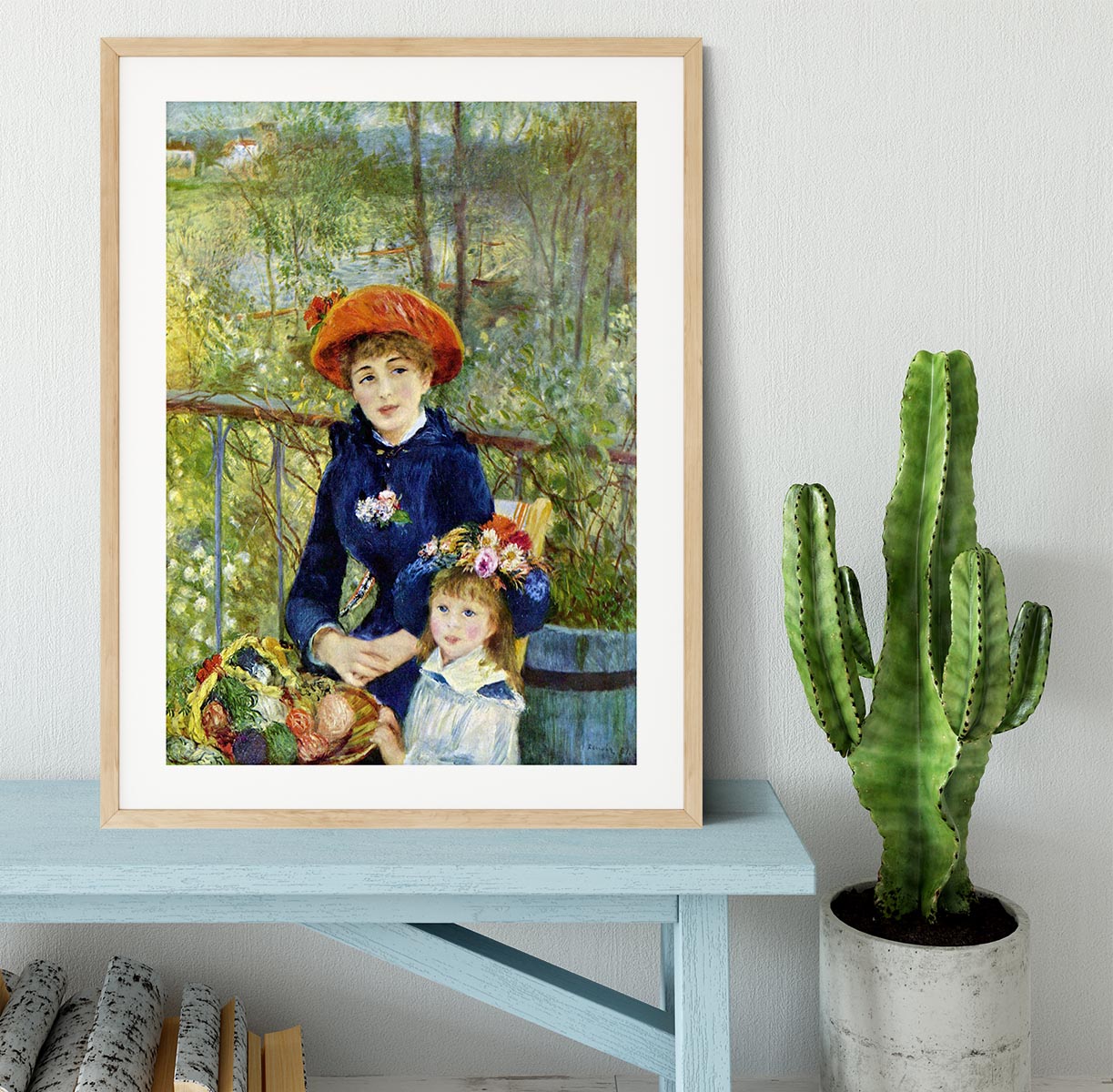 Two Sisters On The Terrace by Renoir Framed Print - Canvas Art Rocks - 3